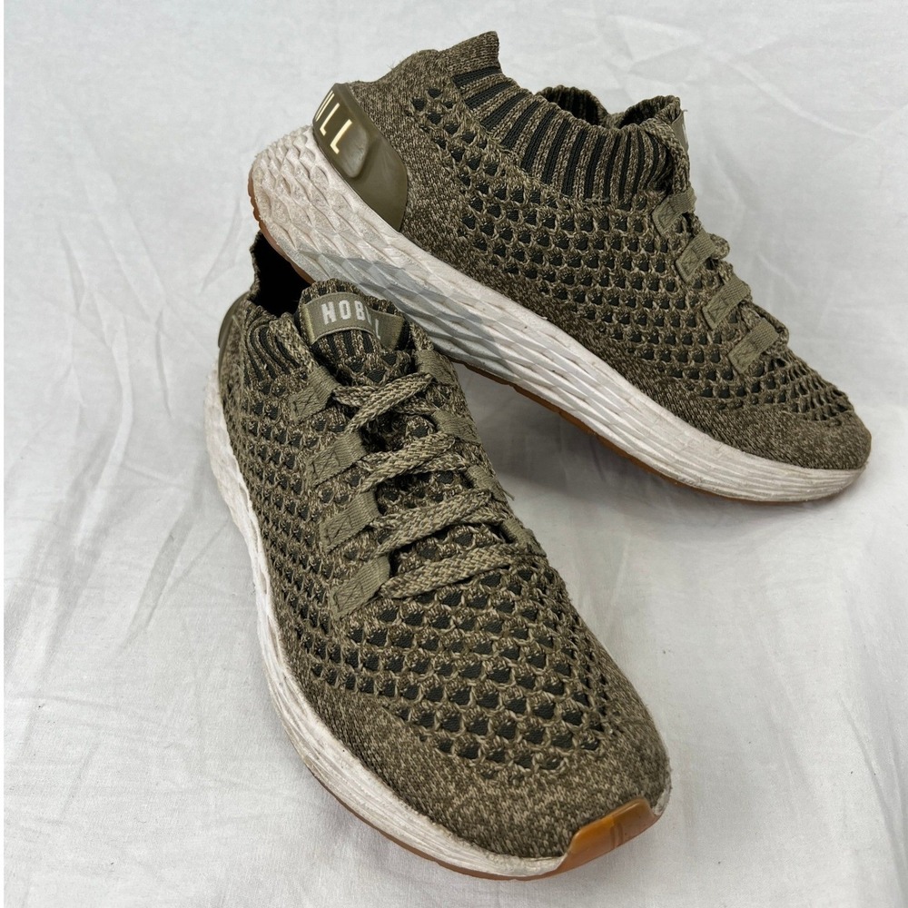 NOBULL No Bull Knit Runner Trainers Olive‎ Green Men Sz 9 Gym Sneaker Athleisure